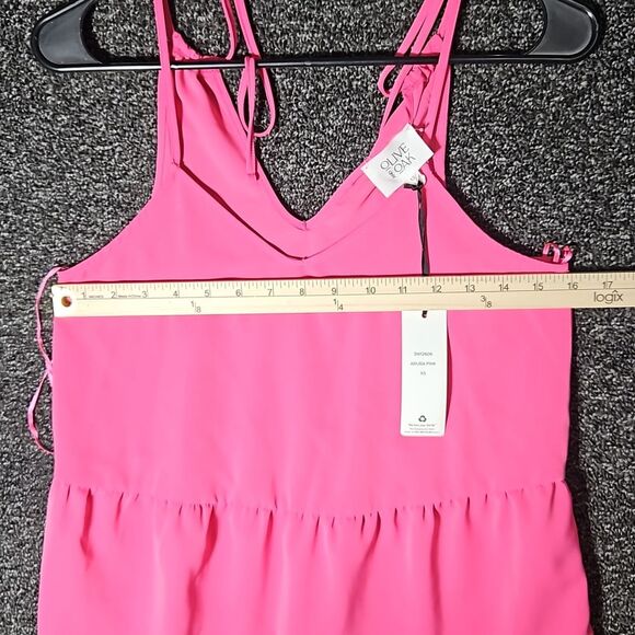 NWT Olive and Oak Pink XS Spaghetti Strap Top Blouse - Picture 8 of 12